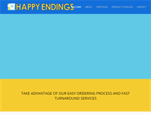 Tablet Screenshot of happyendingstshirts.com